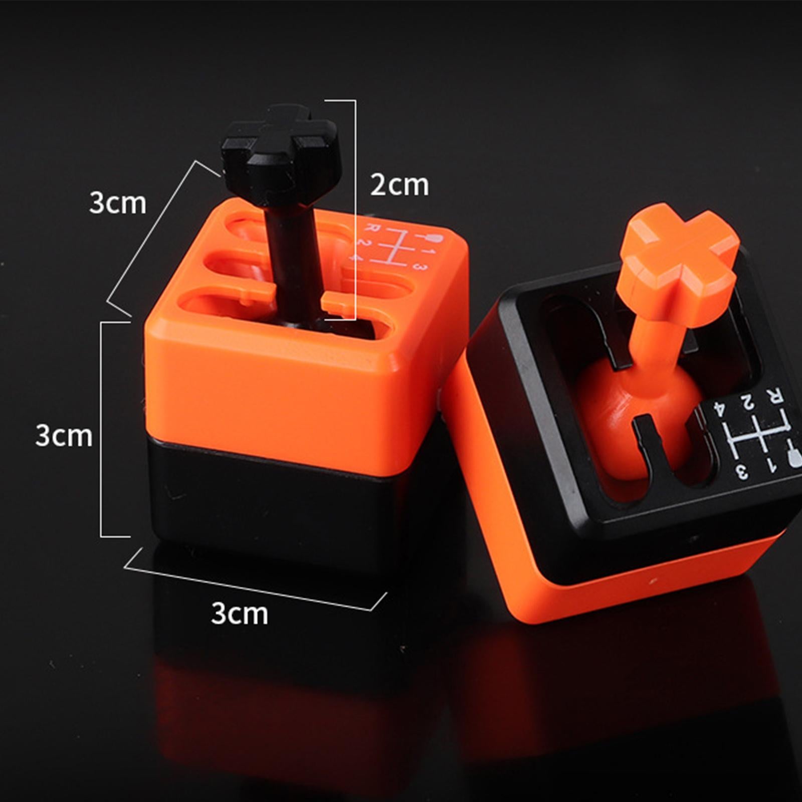 2xManual Shifter Box Keychain for Boyfriend Automotive Accessories Sensory Toy Orange
