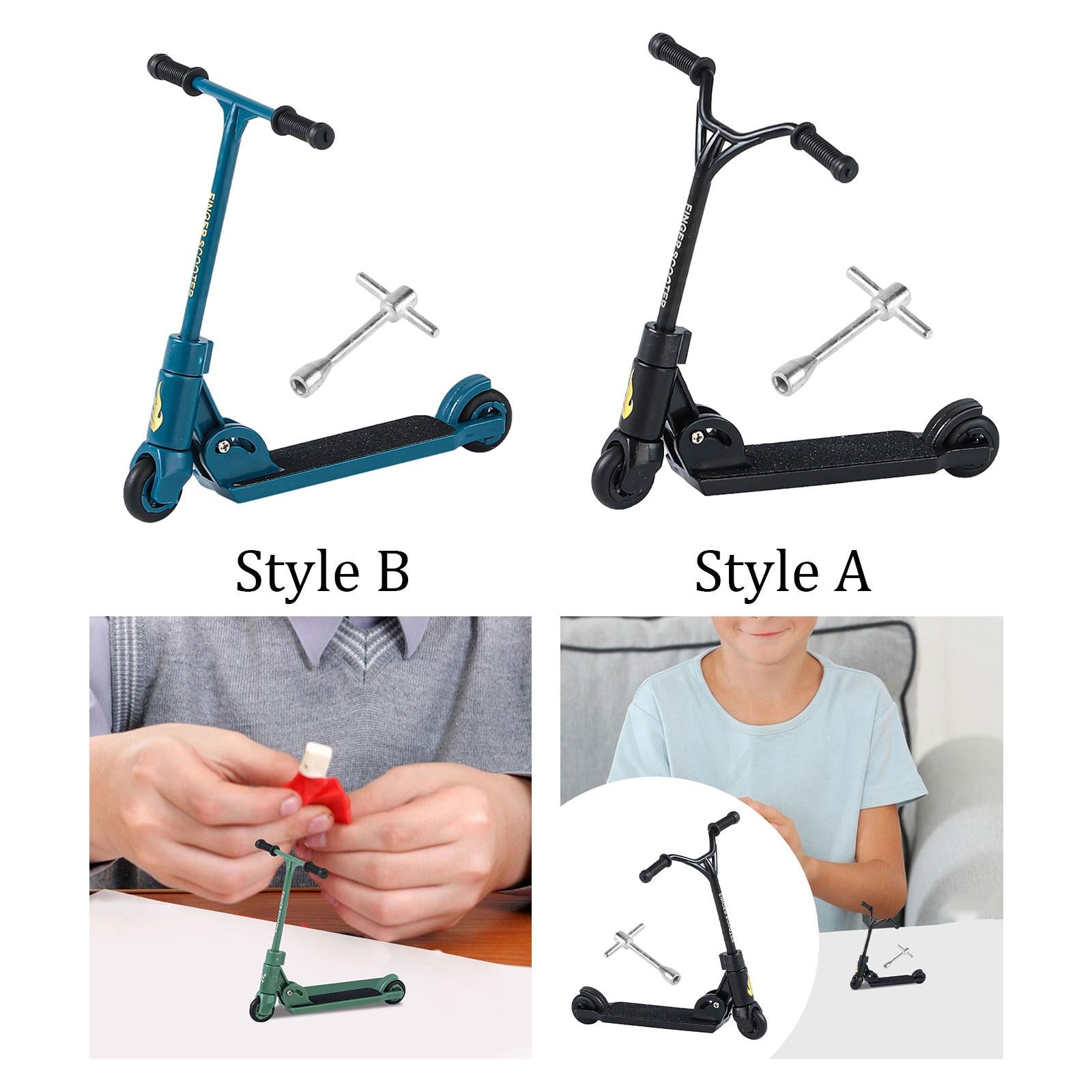 2xFinger Scooter Education Toy Novelty Fingerboard Scooter Finger Toy for Kids Style A