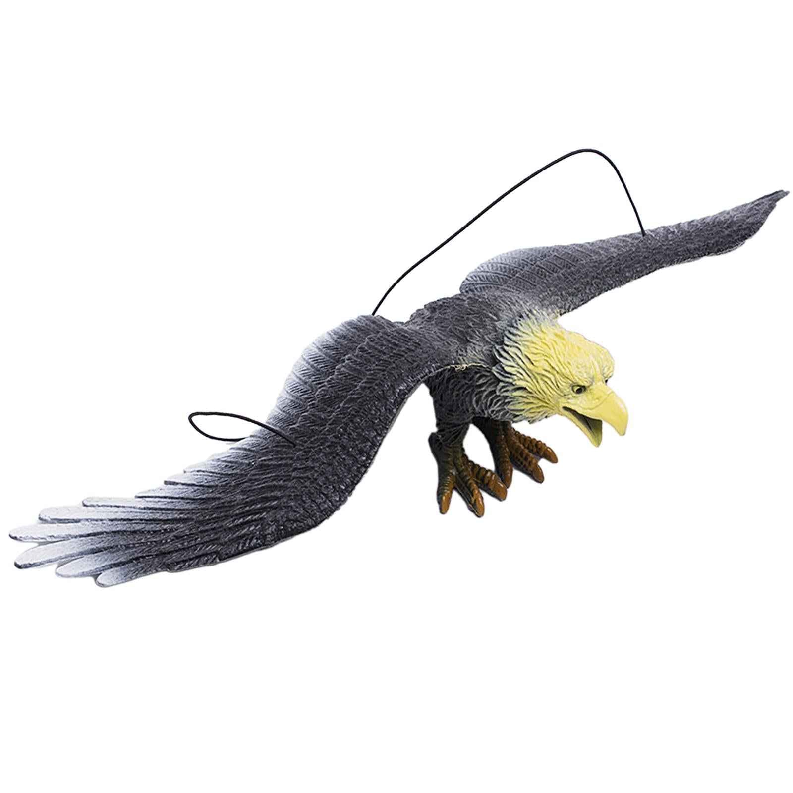 Simulated Eagle Model Play Toy Animal Bird Toy for Girls Kids Education Gift S yellow color head