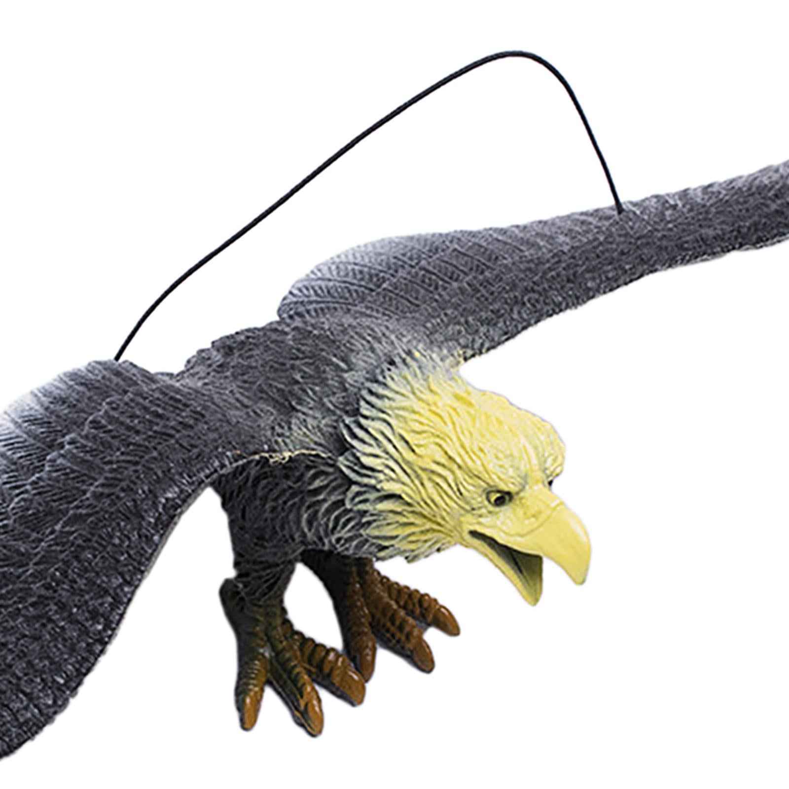Simulated Eagle Model Play Toy Animal Bird Toy for Girls Kids Education Gift S yellow color head