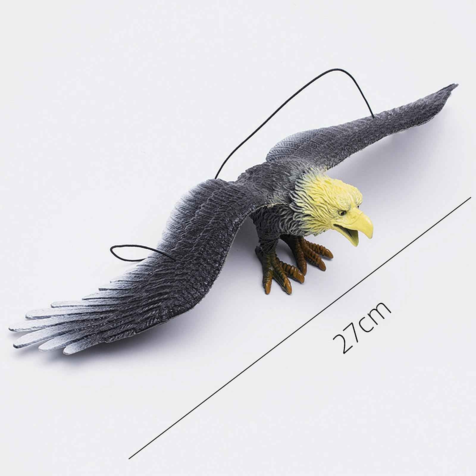 Simulated Eagle Model Play Toy Animal Bird Toy for Girls Kids Education Gift S yellow color head