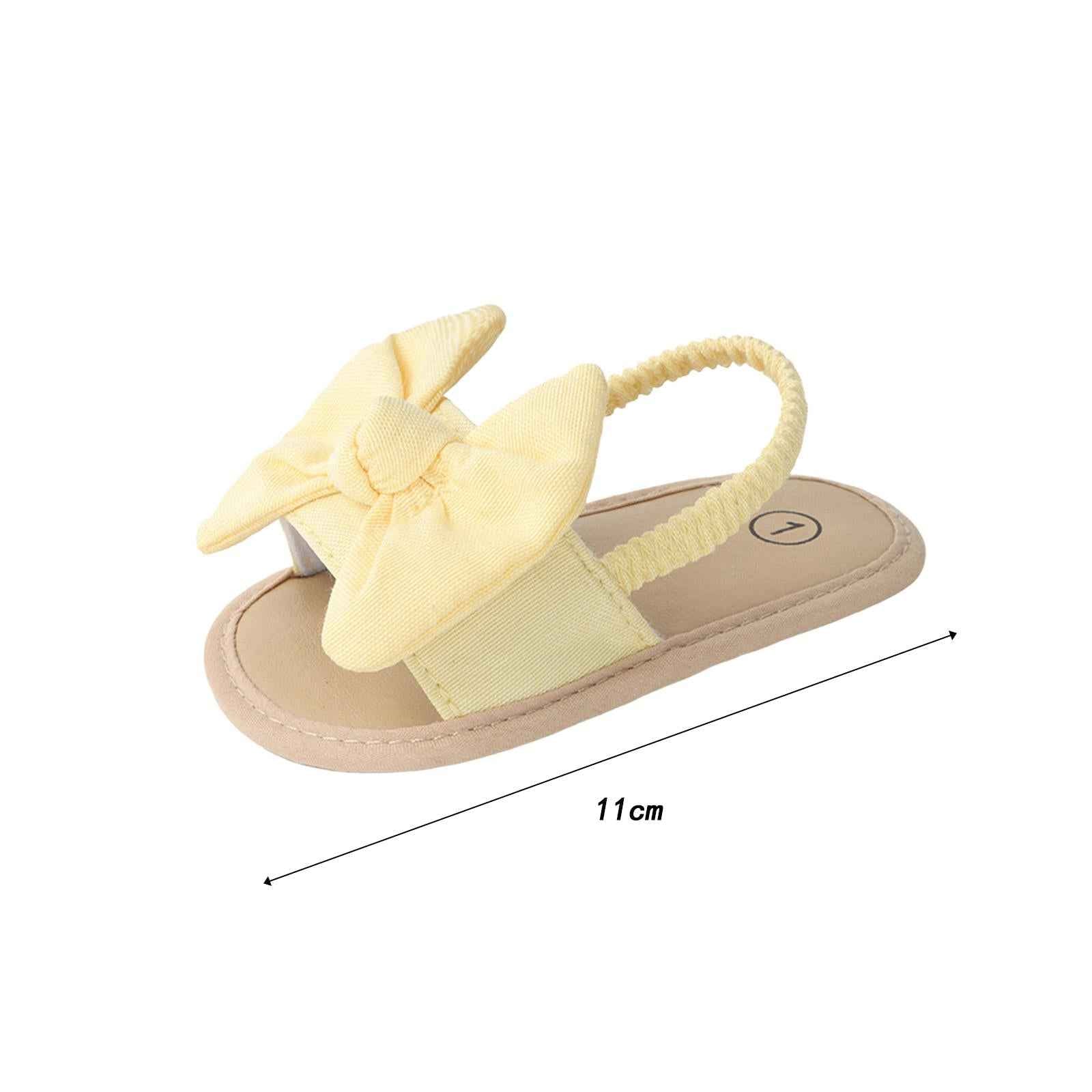 Infant Baby Girl Sandals Casual Anti Slip Outdoor Summer First Walking Shoes Yellow 11cm