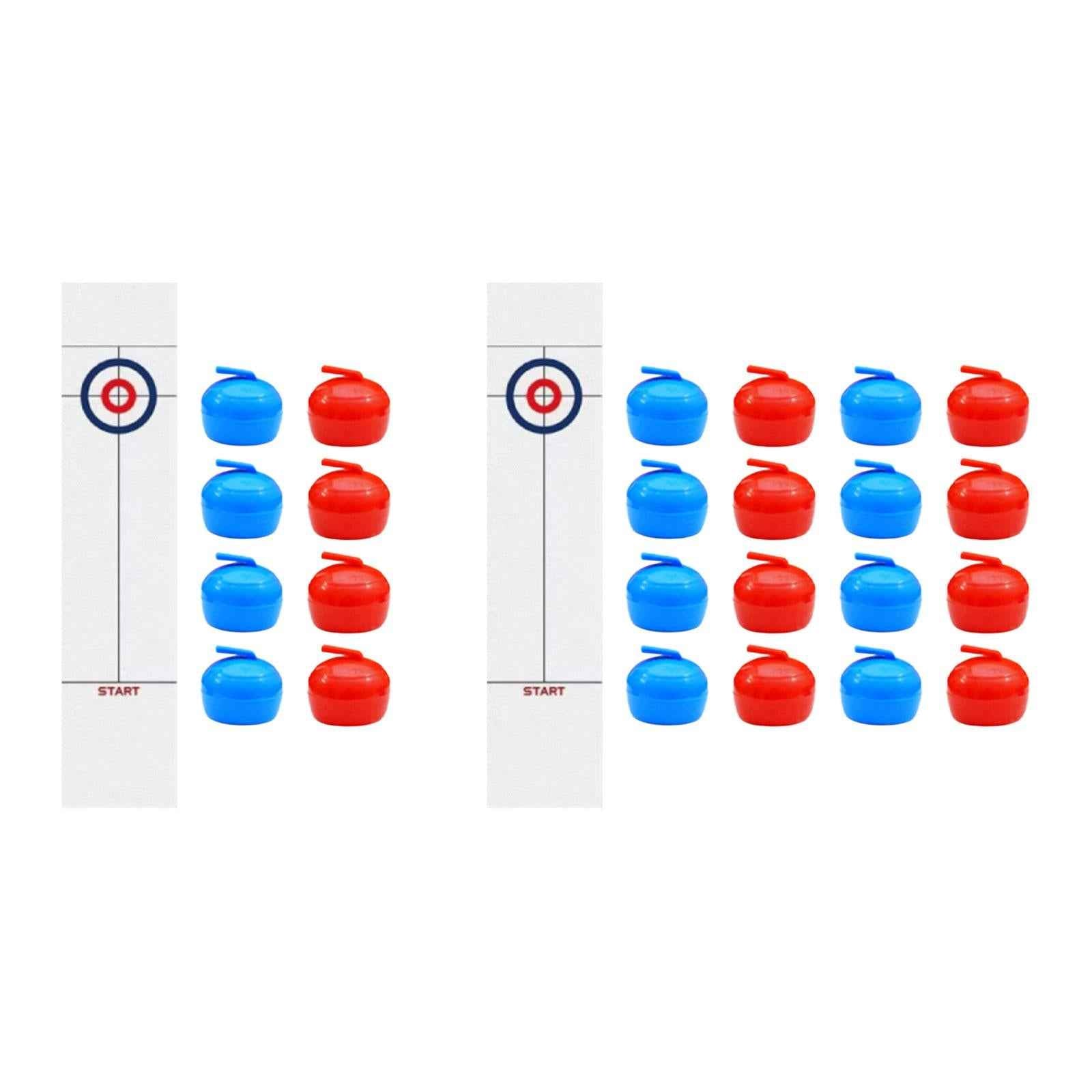Tabletop Curling Game Shuffleboard Table Game for Party Game Travel Children 8 Rollers