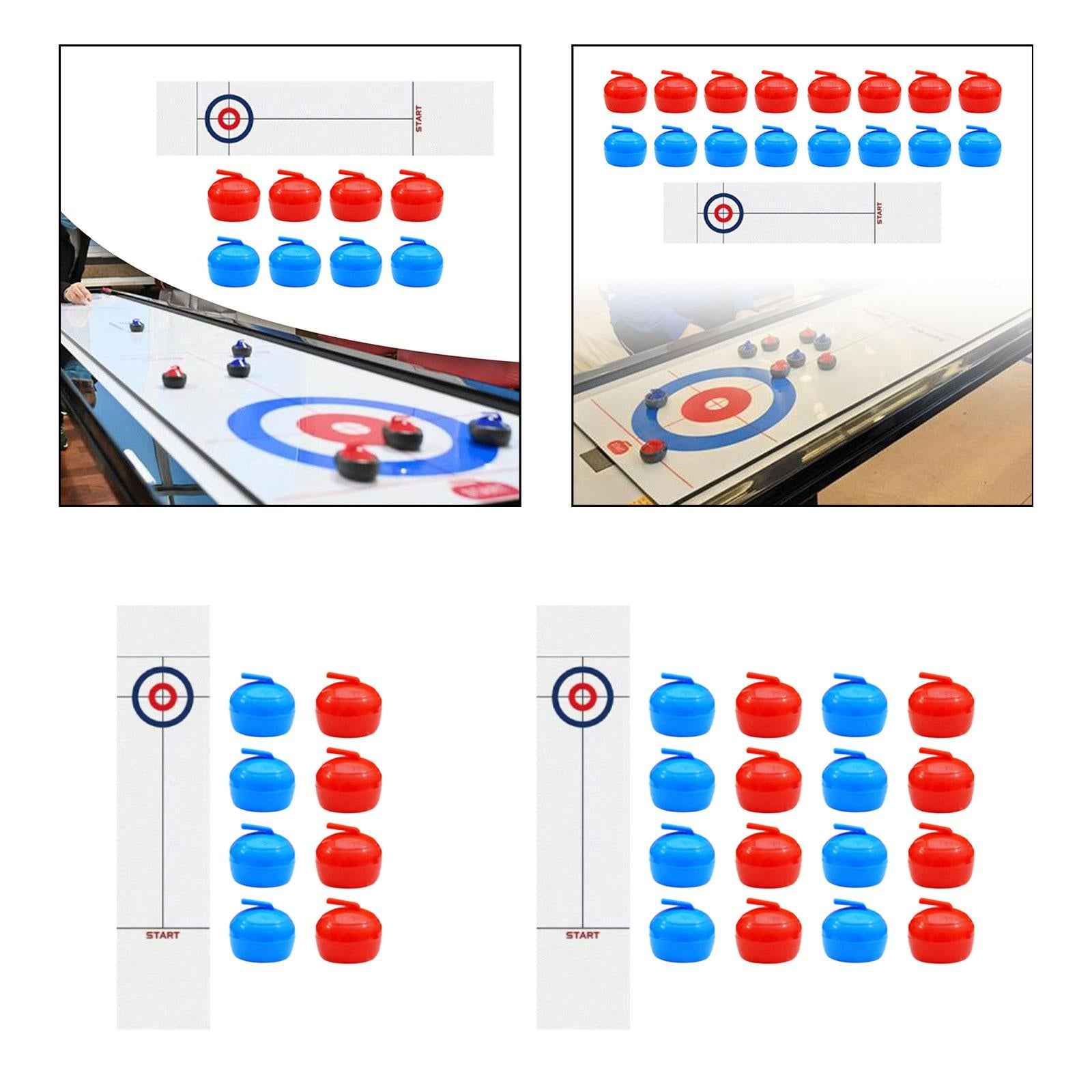 Tabletop Curling Game Shuffleboard Table Game for Party Game Travel Children 8 Rollers