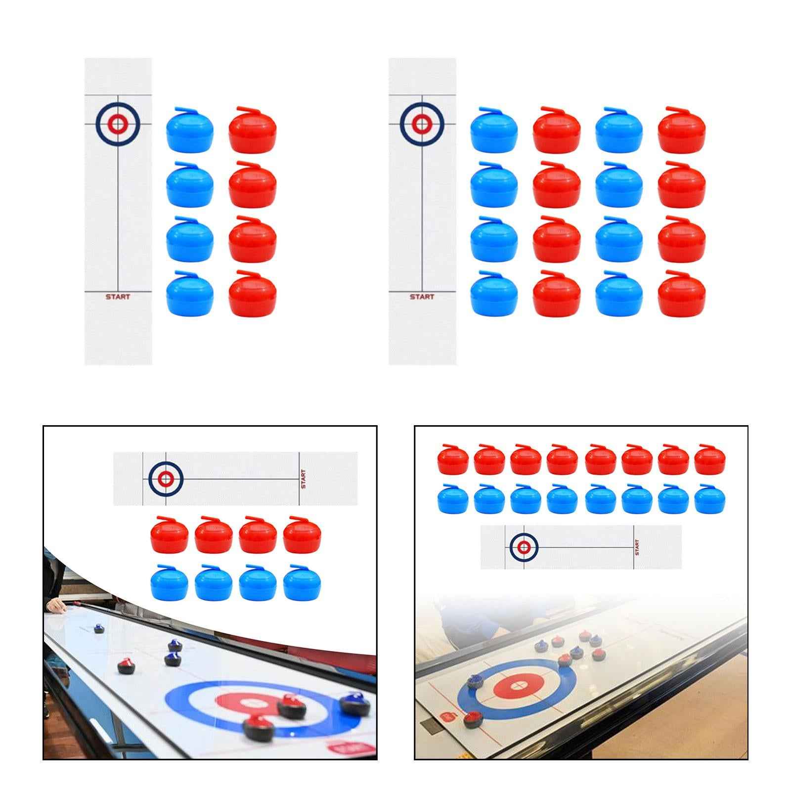Tabletop Curling Game Shuffleboard Table Game for Party Game Travel Children 8 Rollers