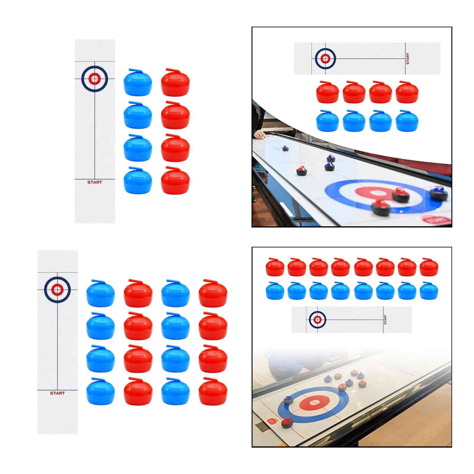 Tabletop Curling Game Shuffleboard Table Game for Party Game Travel Children 8 Rollers