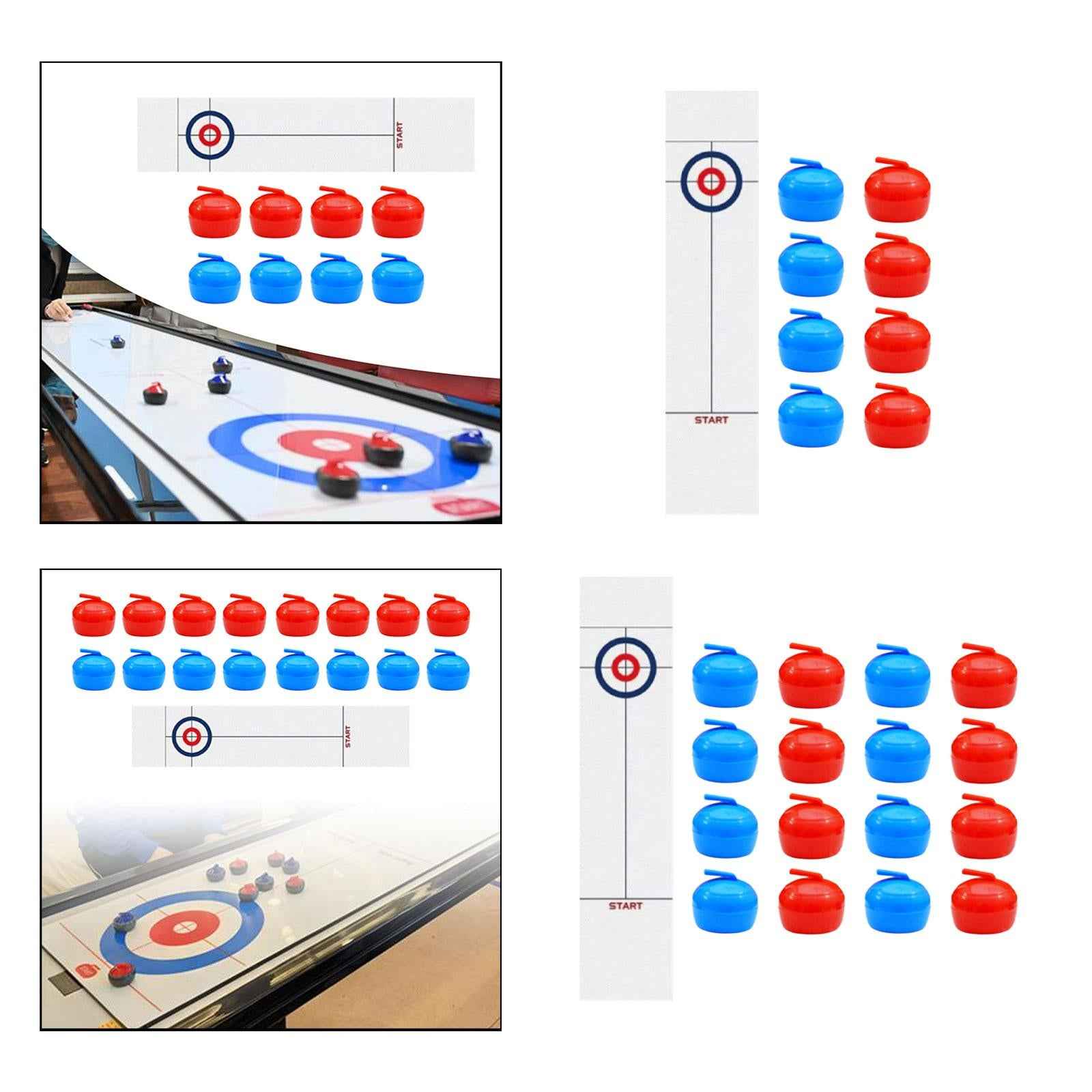 Tabletop Curling Game Shuffleboard Table Game for Party Game Travel Children 8 Rollers
