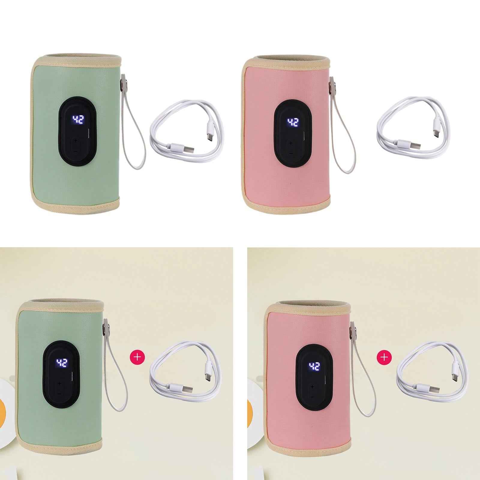 Portable Bottle Warmer Milk Breast Milk Bottle Heater for Business Trip Home green