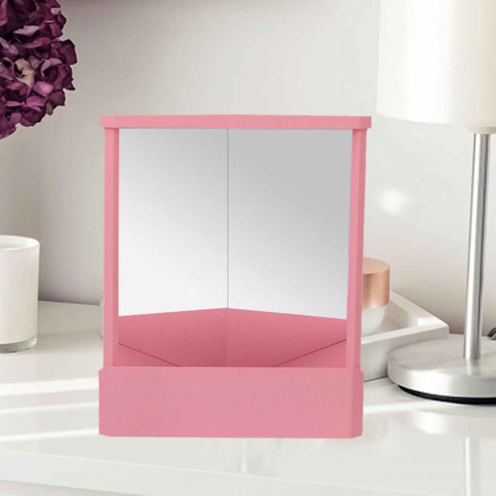 Non Reversing Mirror Versatile Use Inverted Mirror for Dresser Bedroom Table pink