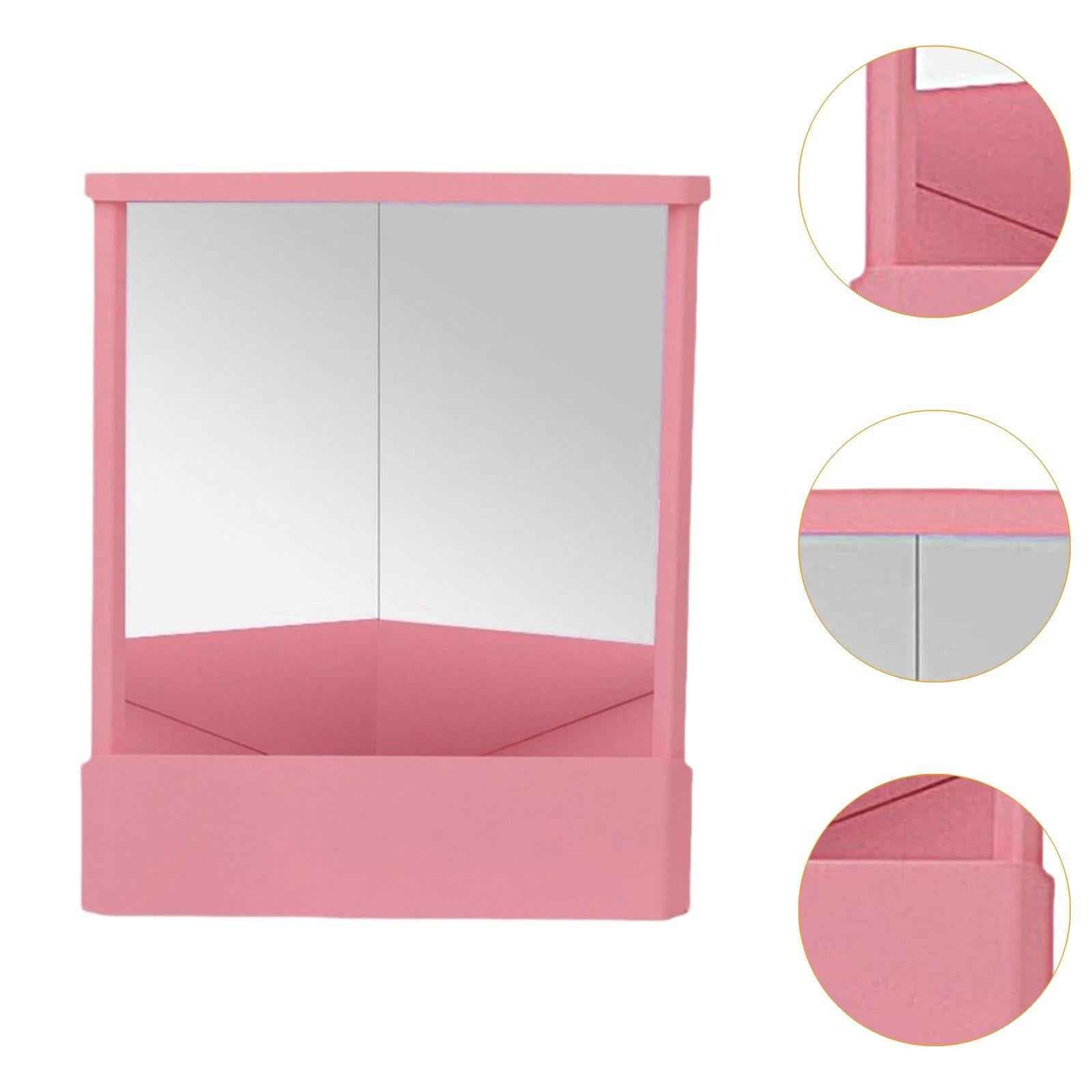 Non Reversing Mirror Versatile Use Inverted Mirror for Dresser Bedroom Table pink