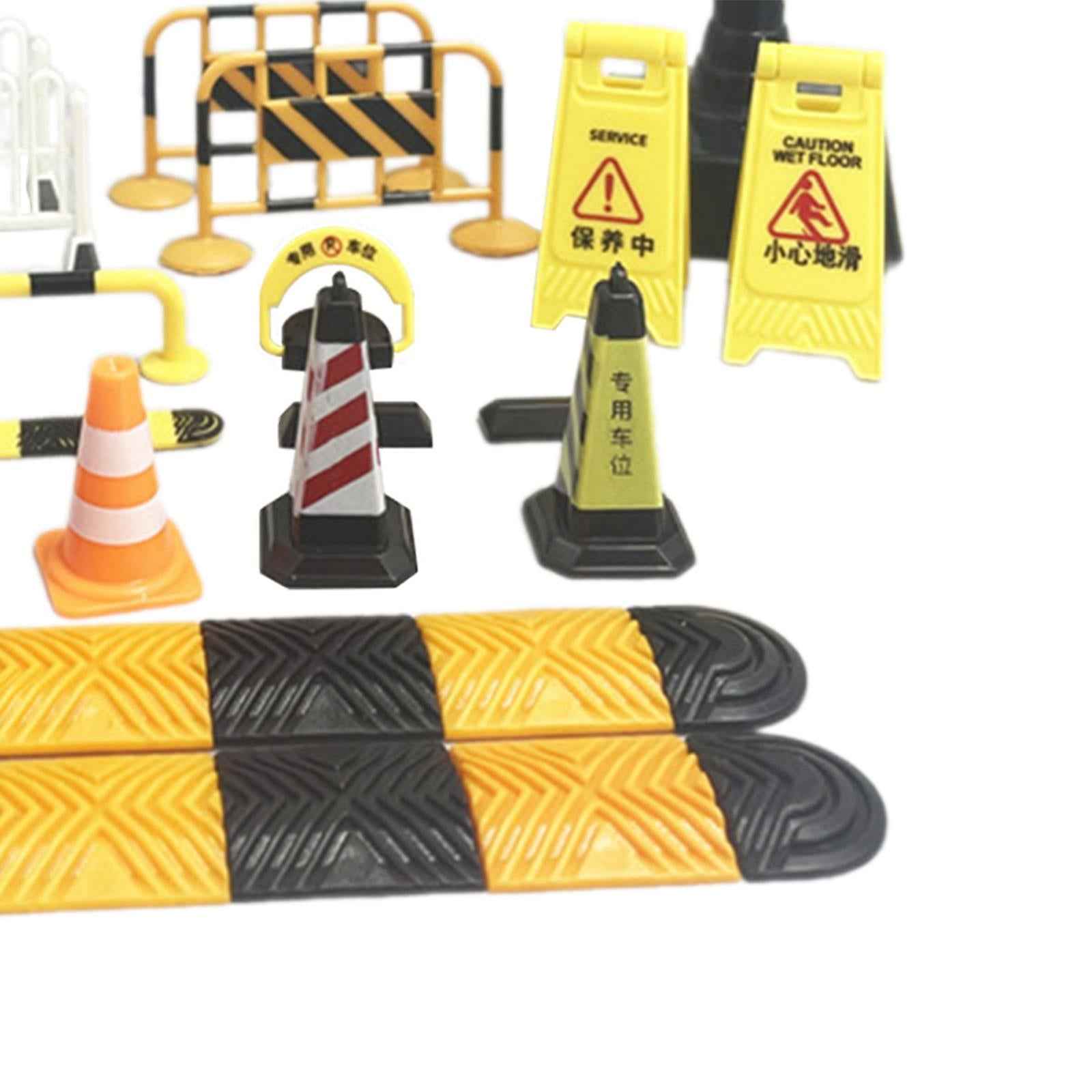 Road Signs Game Mini Street Road Signs Playset for Toddlers Boys Girls Gifts