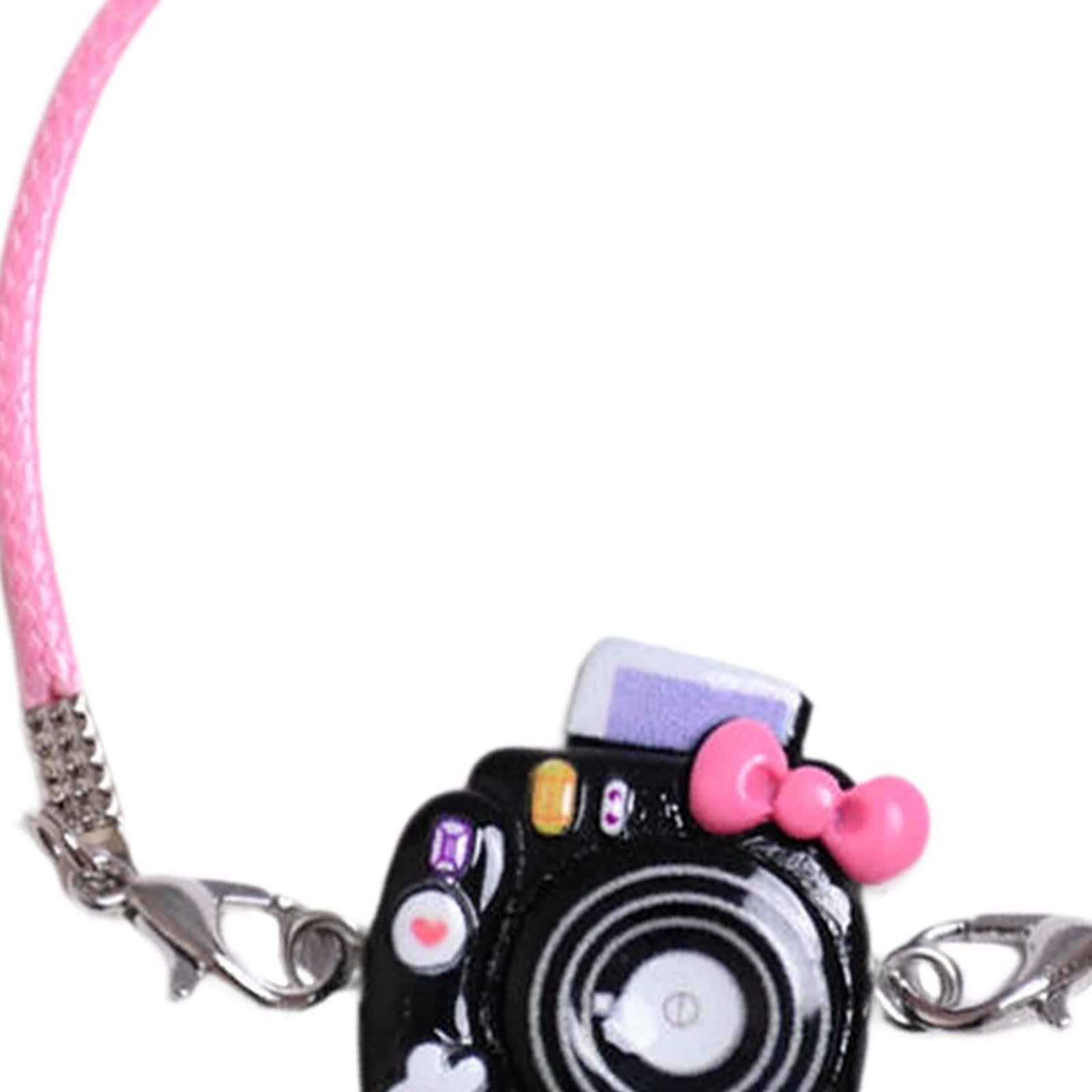 Plush Doll Mini Camera Trendy Stuffed Figures Toy Accessory Cute Photo Props Black