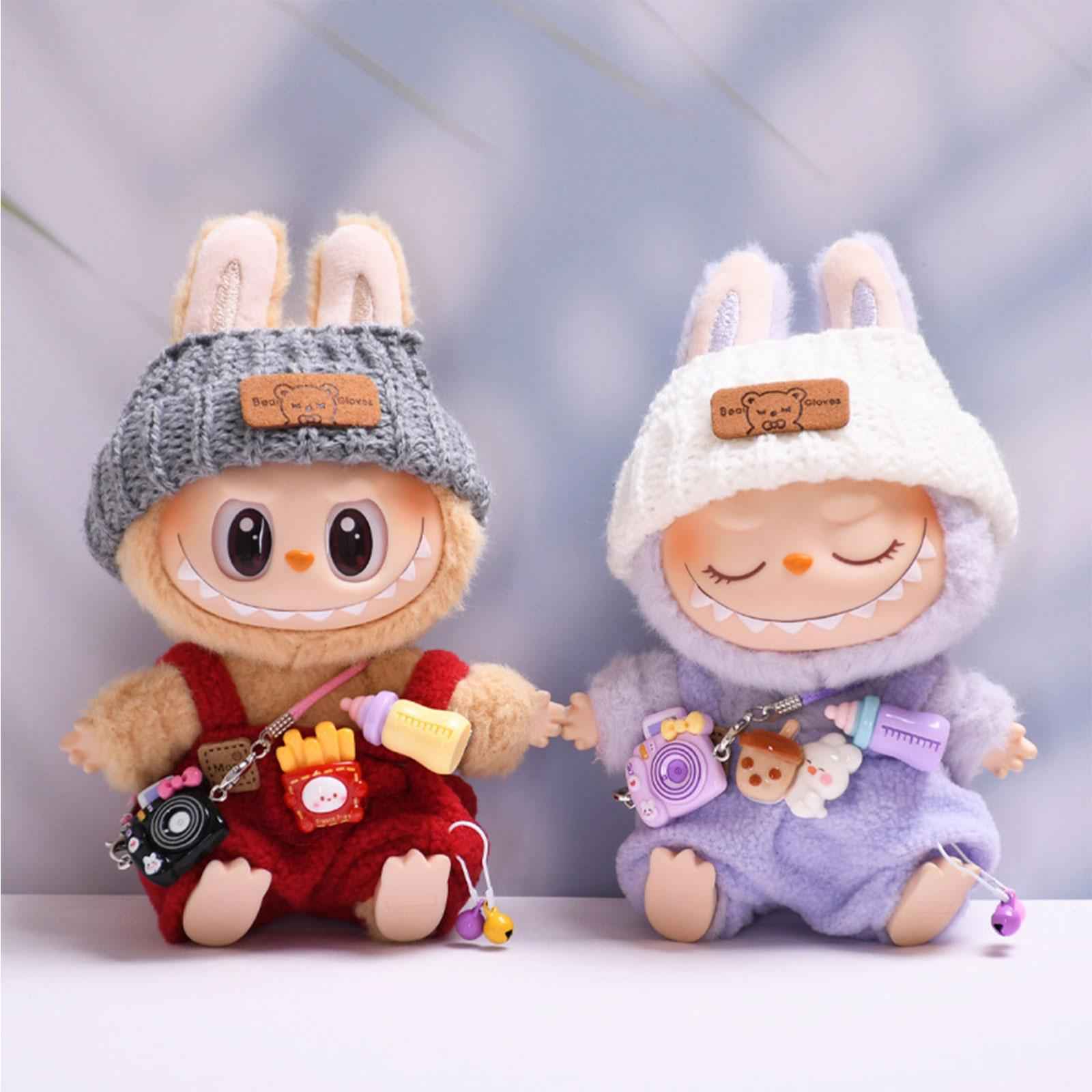 Plush Doll Clothes Cute Educational Coordination Doll Clothing for 17cm Doll Purple
