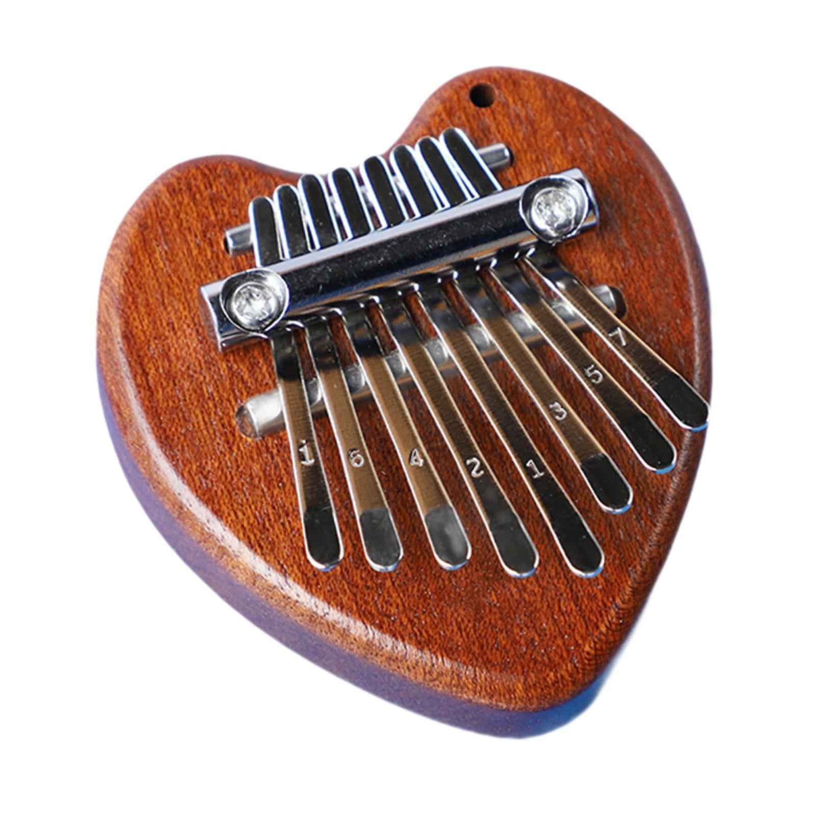 Beginner Finger Instrument Mini Thumb Piano 8 Keys for Ornaments Music Lover Heart