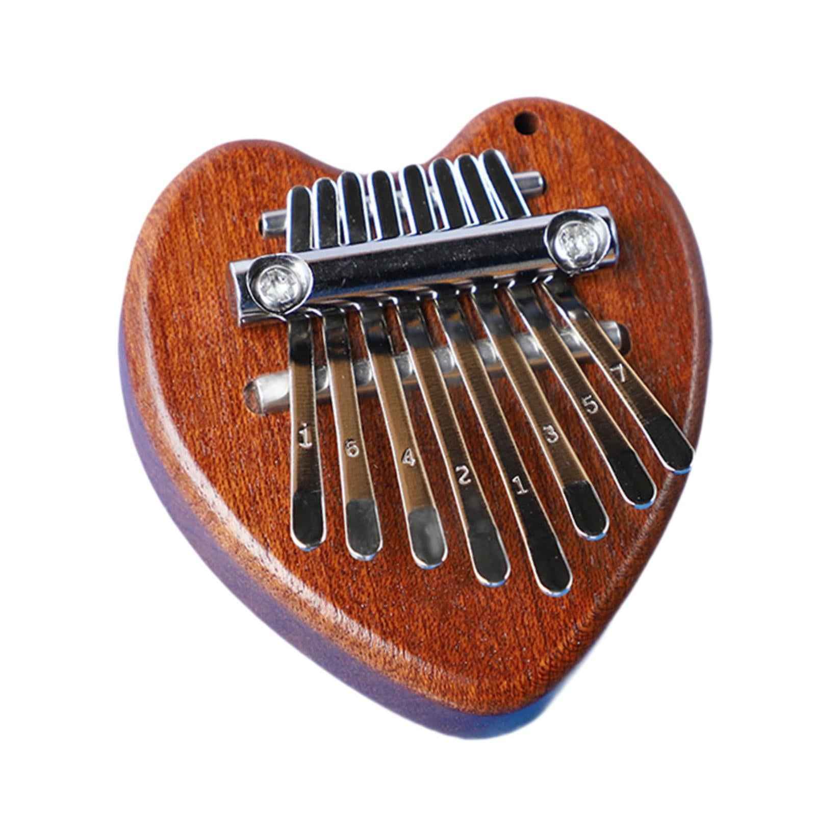 Beginner Finger Instrument Mini Thumb Piano 8 Keys for Ornaments Music Lover Heart