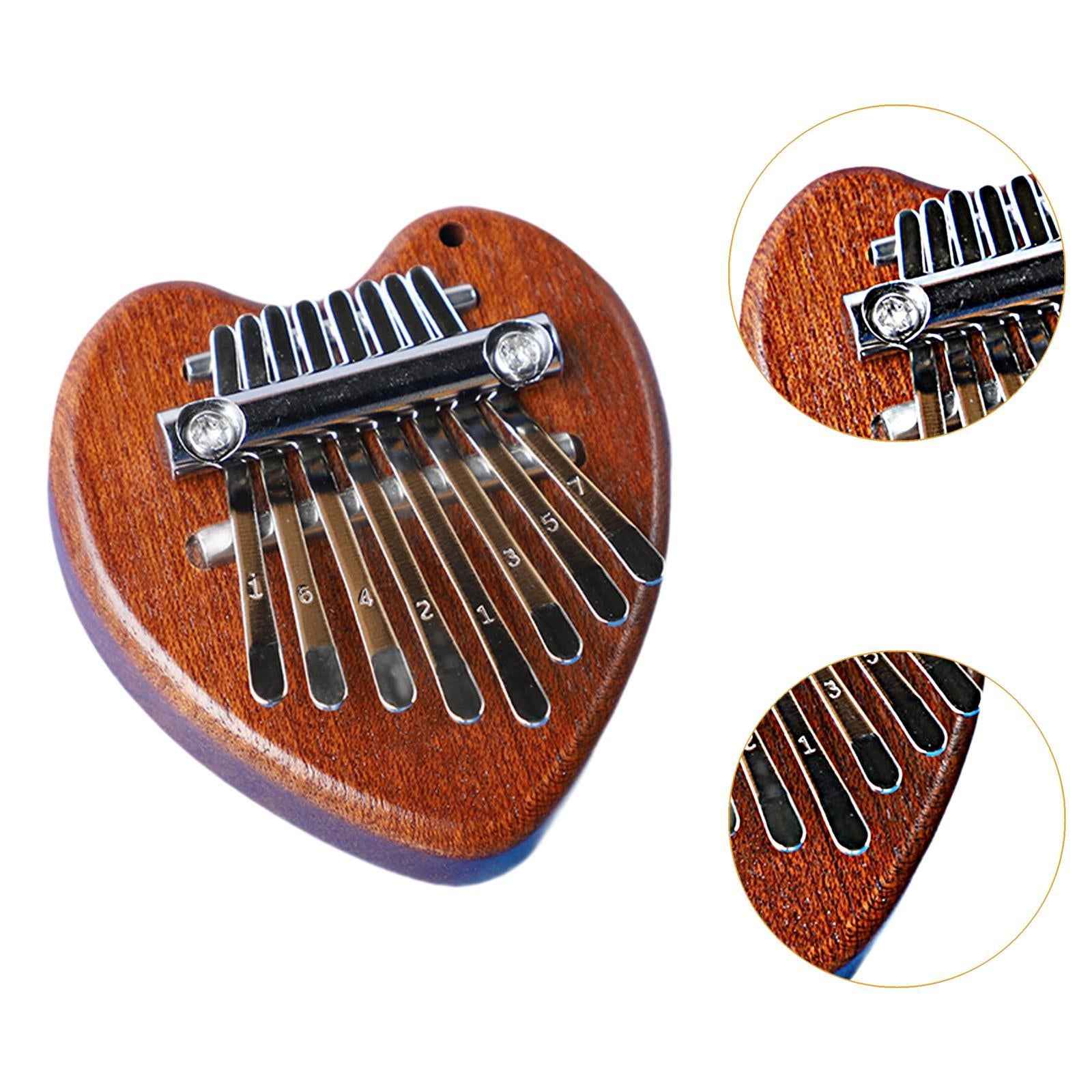 Beginner Finger Instrument Mini Thumb Piano 8 Keys for Ornaments Music Lover Heart
