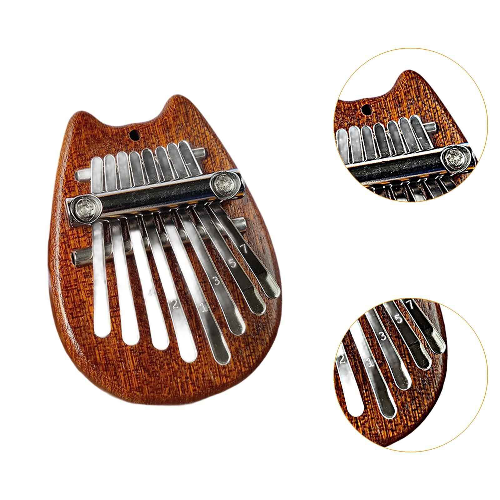 Beginner Finger Instrument Mini Thumb Piano 8 Keys for Ornaments Music Lover Cat