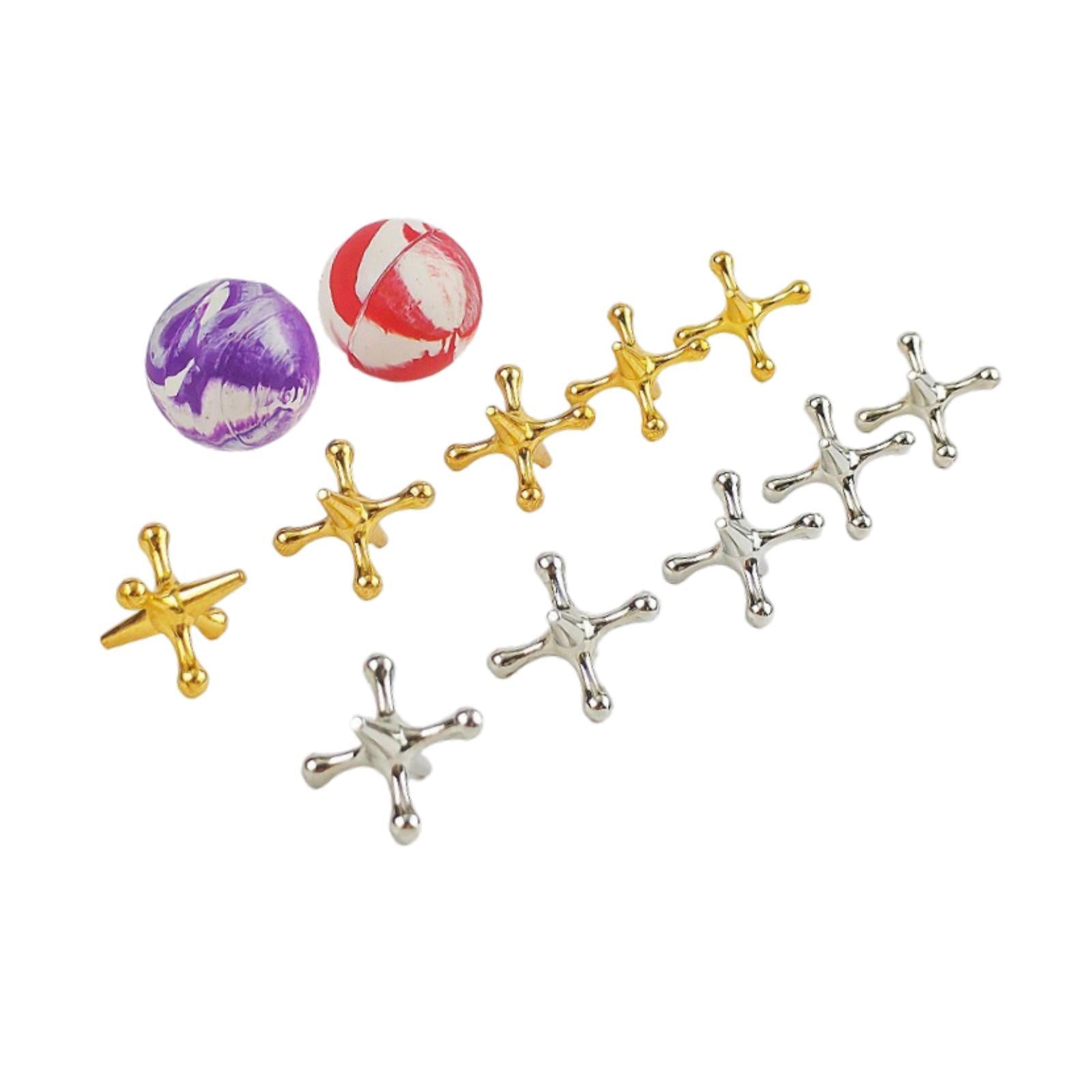 2xJacks Game with Ball Metal Table Games for Kids' Activities Halloween Easter