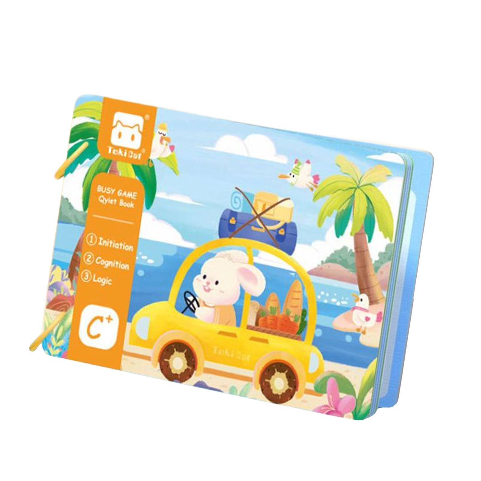 Baby Early Education Tear Book Portable Sensory Toy Interactive Sticker Book Bunny