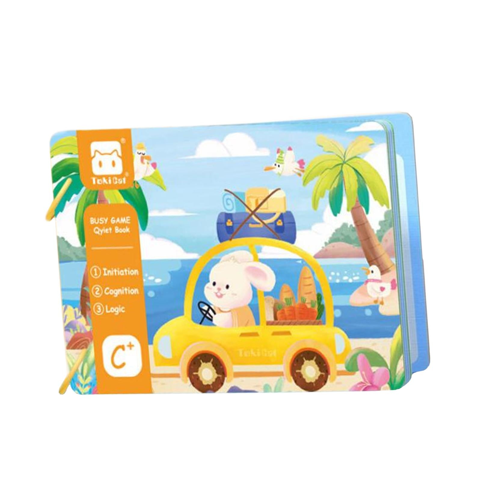 Baby Early Education Tear Book Portable Sensory Toy Interactive Sticker Book Bunny