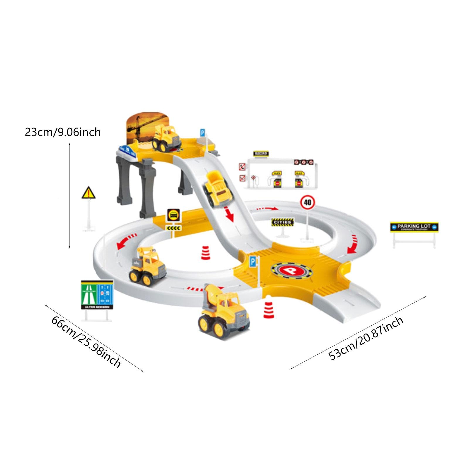 Boy Toy Aged 4-6 Sturdy Educational Car Kit Cartoon Preschool Car Games Toys Yellow Engineer Car