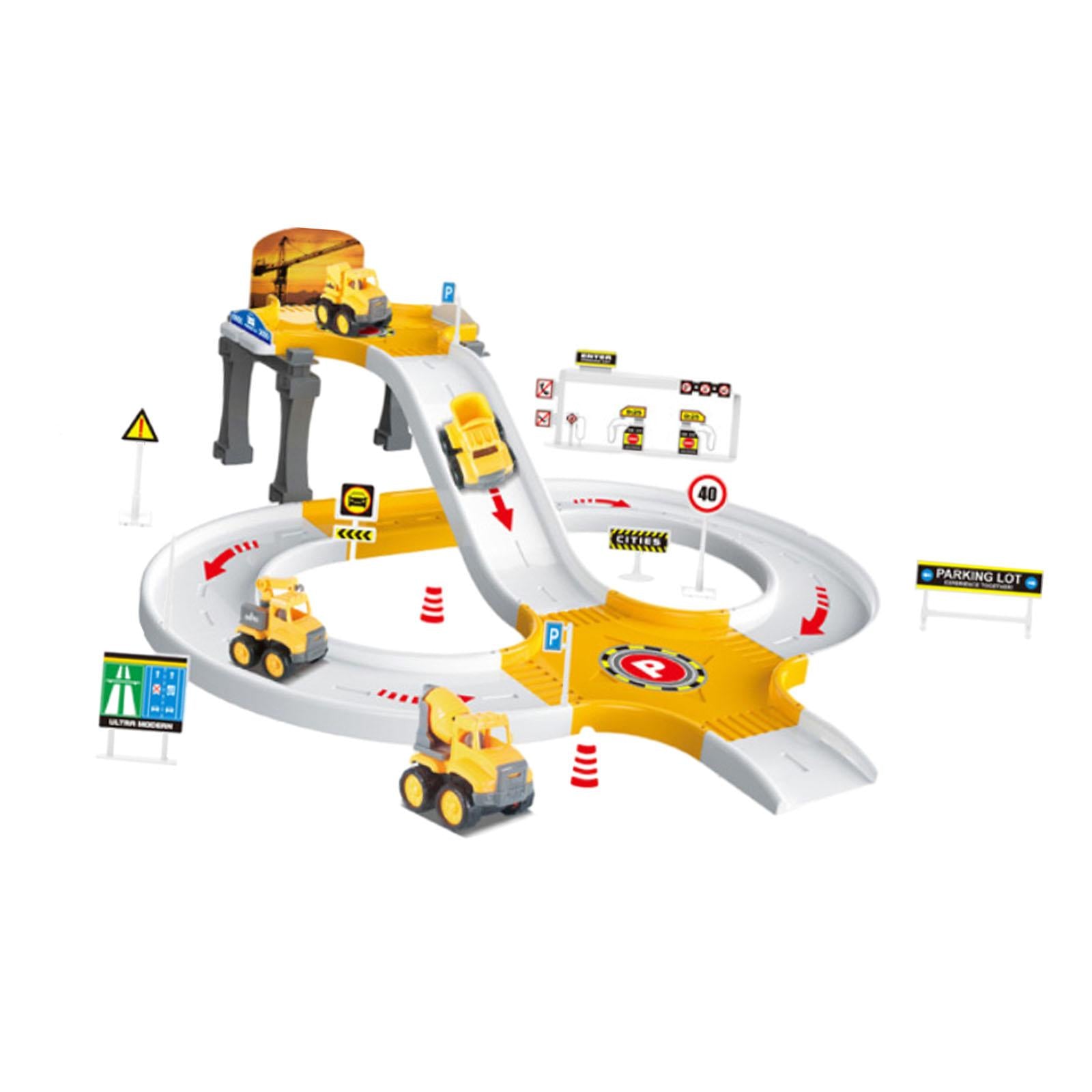 Boy Toy Aged 4-6 Sturdy Educational Car Kit Cartoon Preschool Car Games Toys Yellow Engineer Car