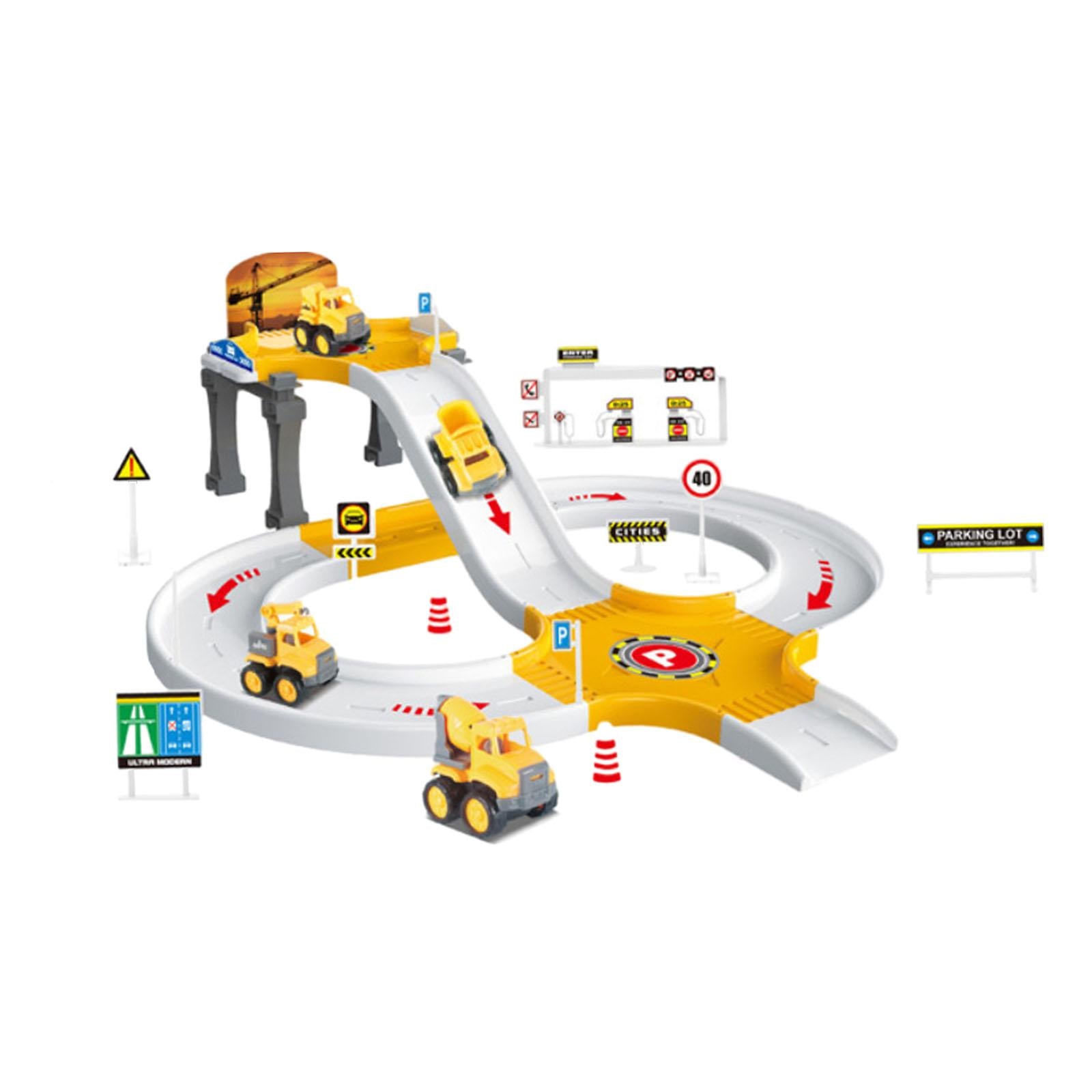 Boy Toy Aged 4-6 Sturdy Educational Car Kit Cartoon Preschool Car Games Toys Yellow Engineer Car