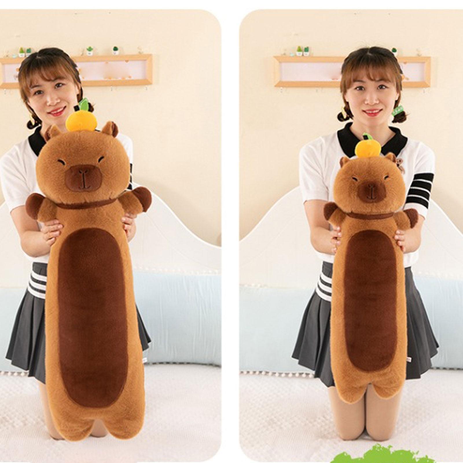 Capybara Plush Toy Long Capybara Plush Pillow for Kids Adults Birthday Gifts 130cm