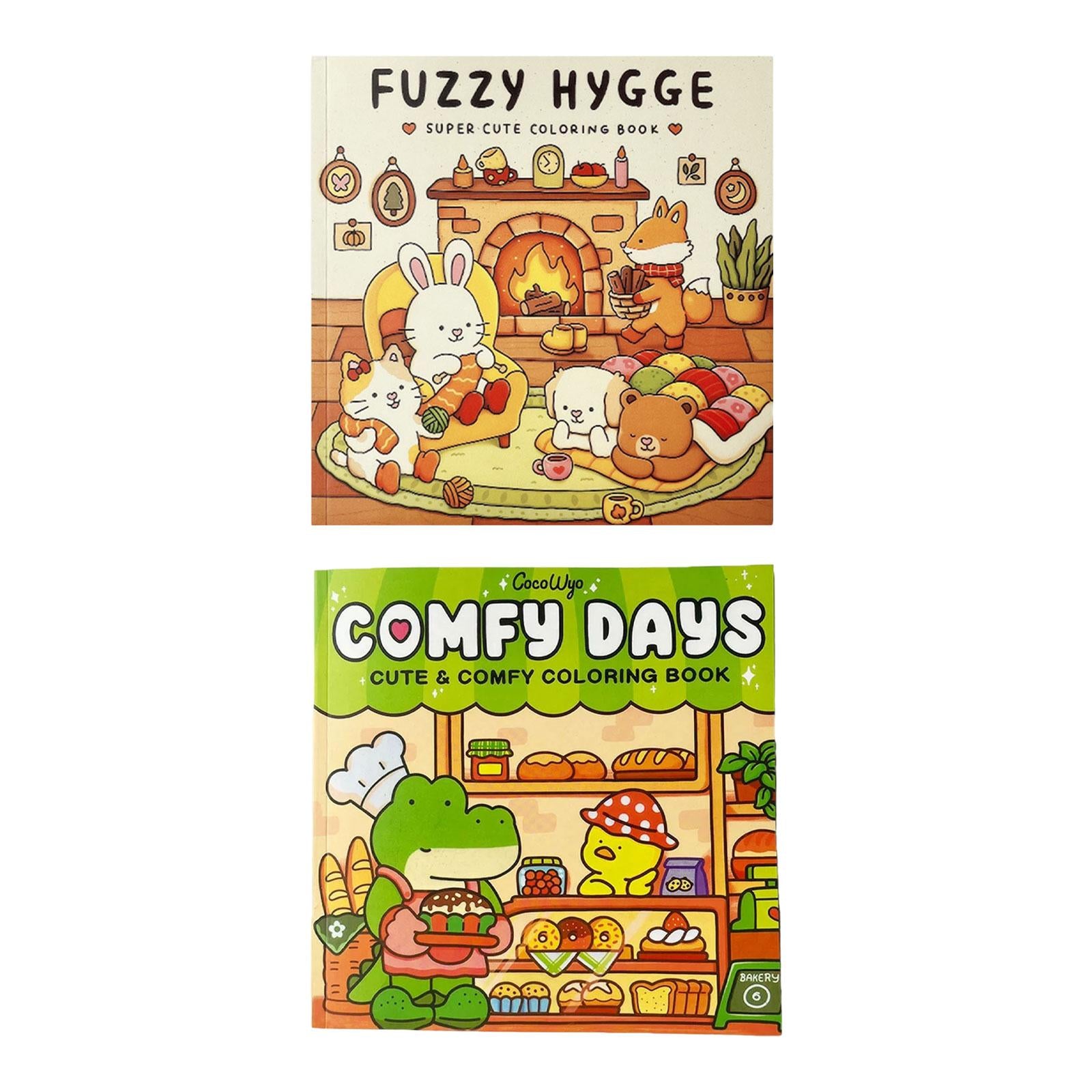 Coloring Book 21x21cm Travel Toy for Special Occasions Anniversaries Holiday fuzzy hygge