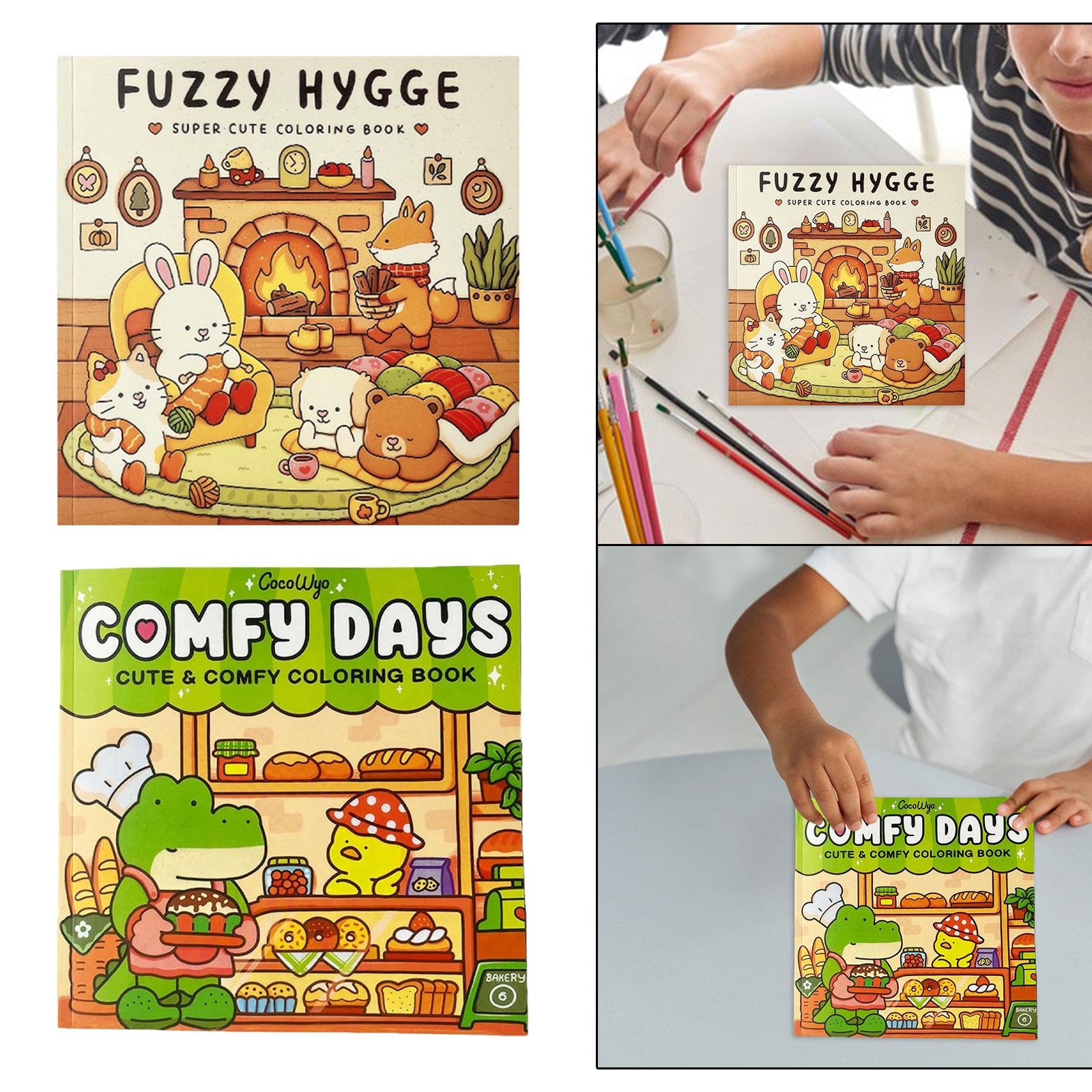 Coloring Book 21x21cm Travel Toy for Special Occasions Anniversaries Holiday fuzzy hygge