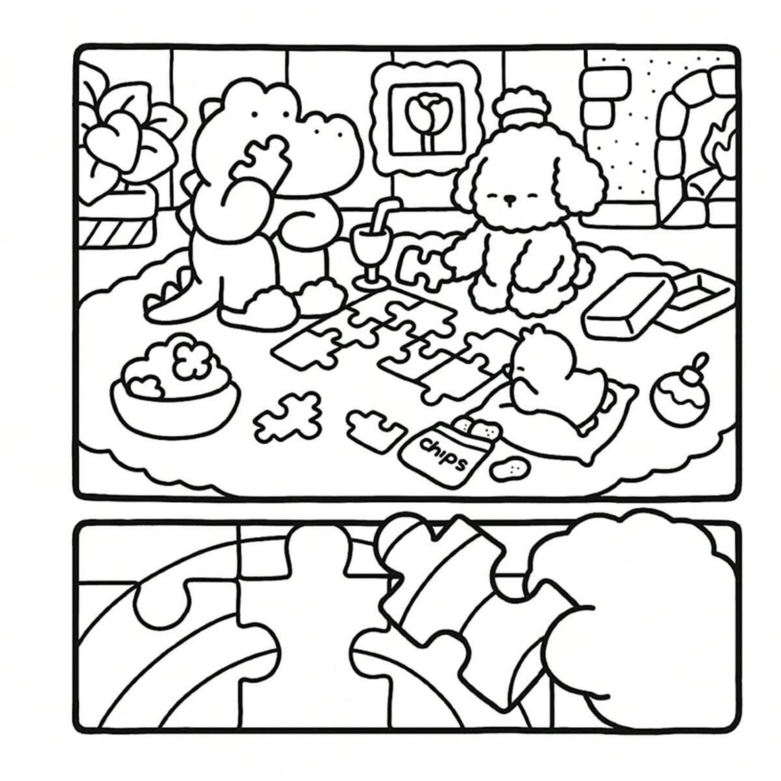 Coloring Book 21x21cm Travel Toy for Special Occasions Anniversaries Holiday comfy days