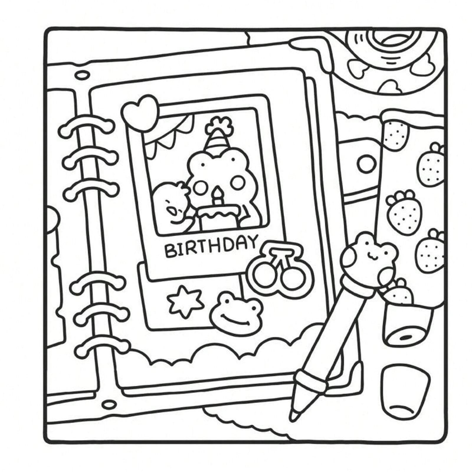 Coloring Book 21x21cm Travel Toy for Special Occasions Anniversaries Holiday comfy days