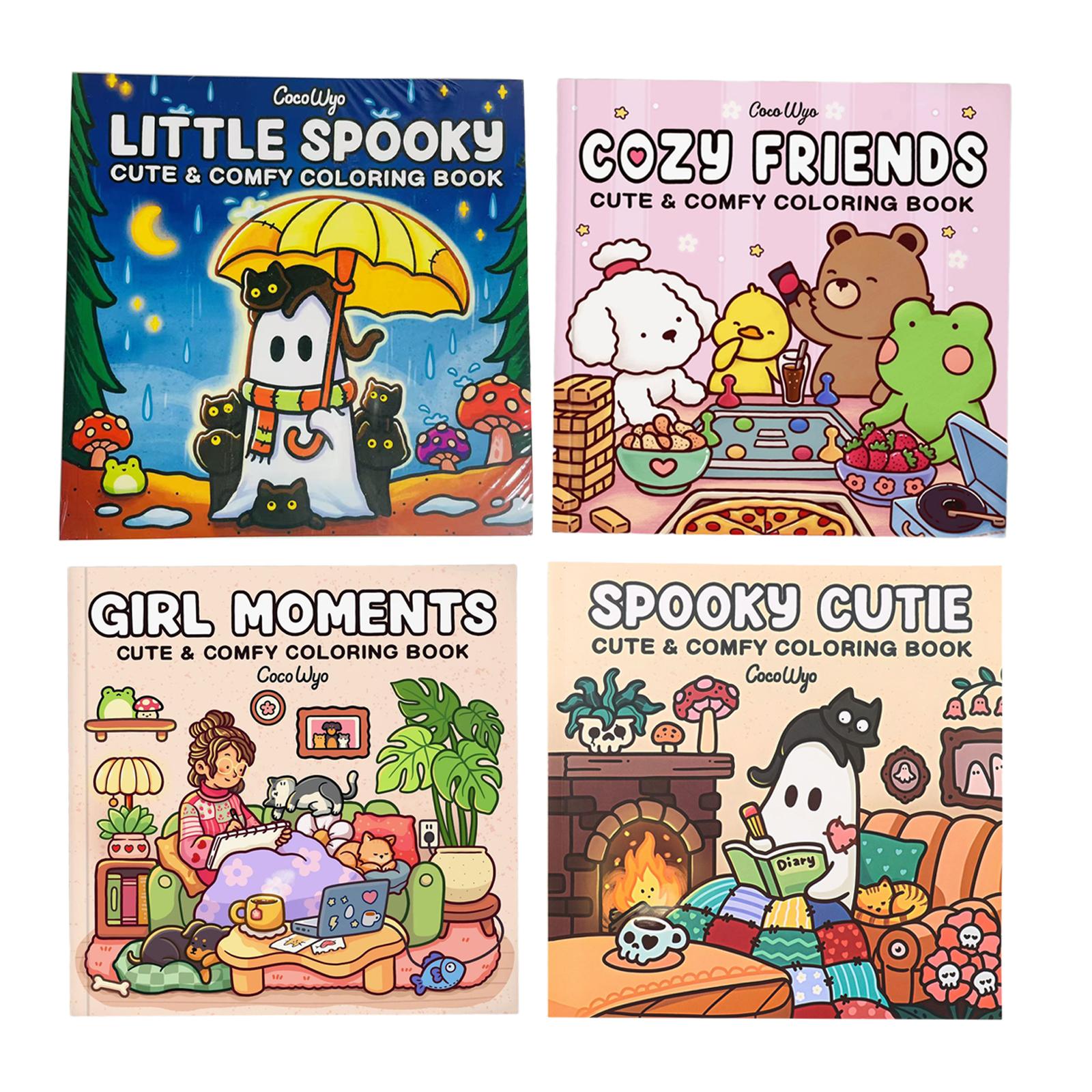 Coloring Book 21x21cm Portable Travel Toy for Birthday Holiday Anniversaries girl moments