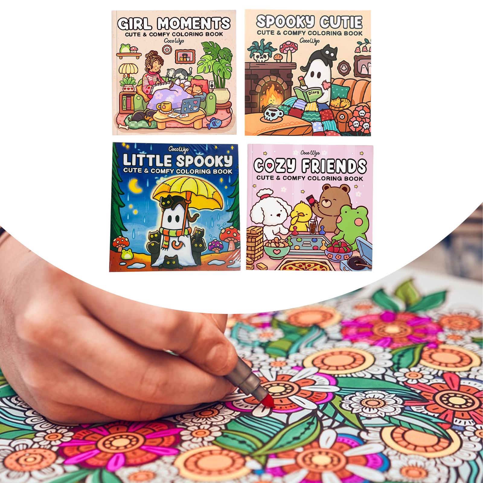 Coloring Book 21x21cm Portable Travel Toy for Birthday Holiday Anniversaries girl moments