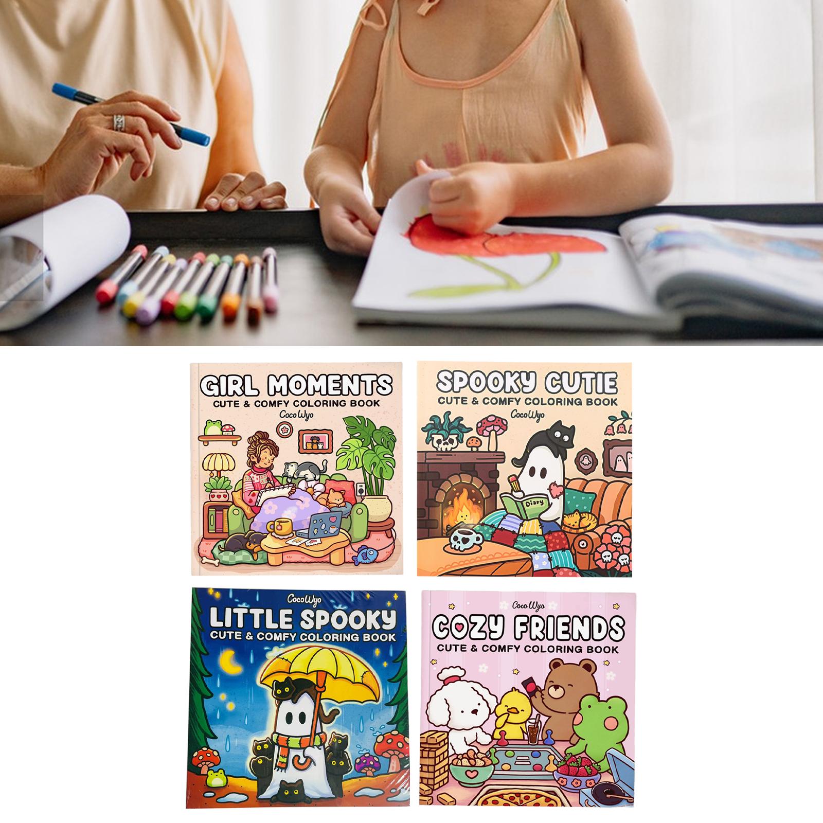 Coloring Book 21x21cm Portable Travel Toy for Birthday Holiday Anniversaries girl moments