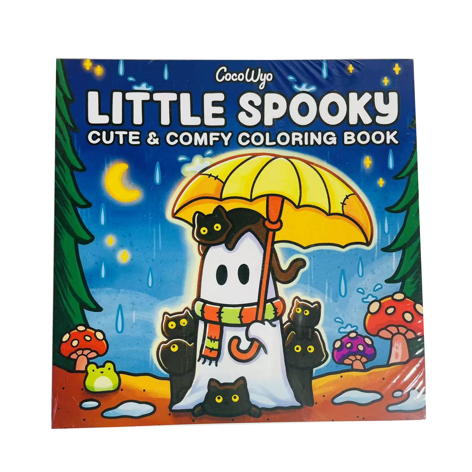Coloring Book 21x21cm Portable Travel Toy for Birthday Holiday Anniversaries little spooky