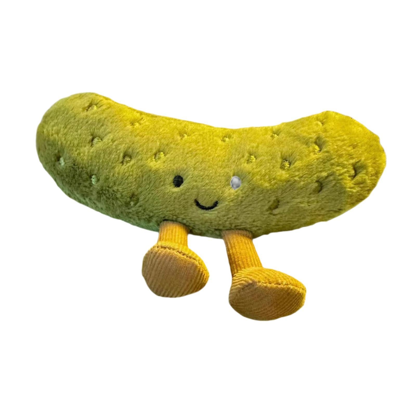 Cute Pickle Stuffed Animal Vegetable Toy Doll for Friends Coworkers Children 26cm