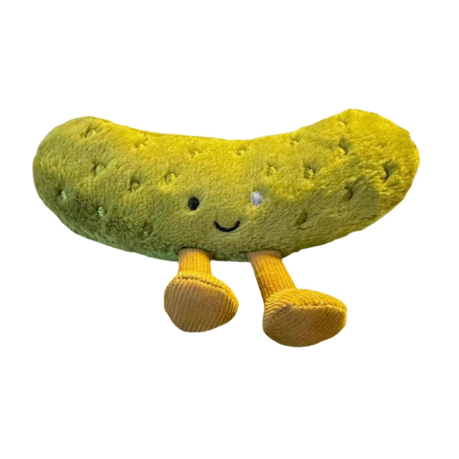 Cute Pickle Stuffed Animal Vegetable Toy Doll for Friends Coworkers Children 26cm