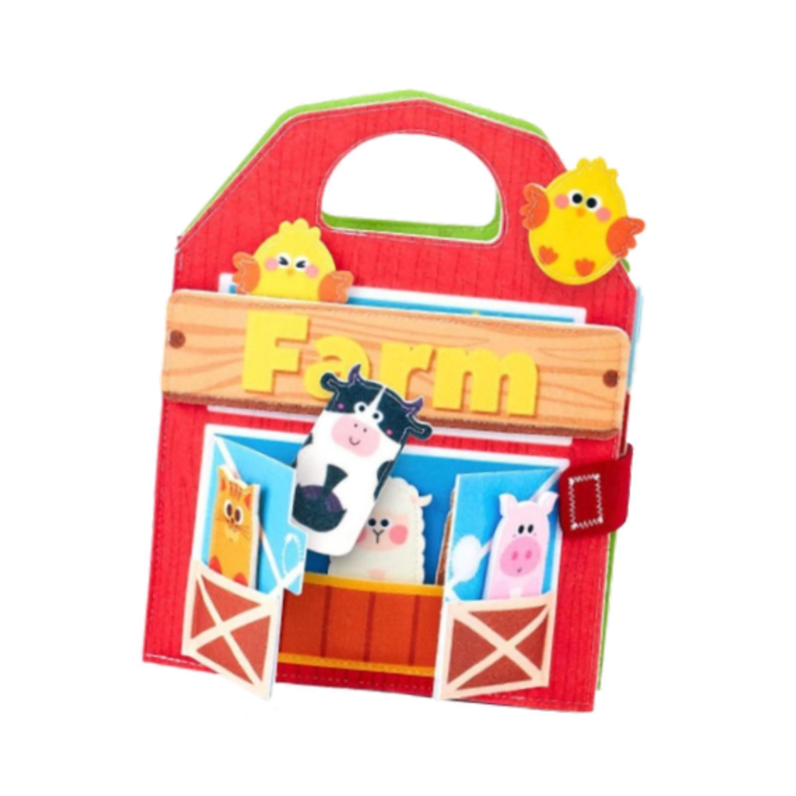 Busy Board Book for Toddlers Educational Felt Fine Motor Skills for 1-3