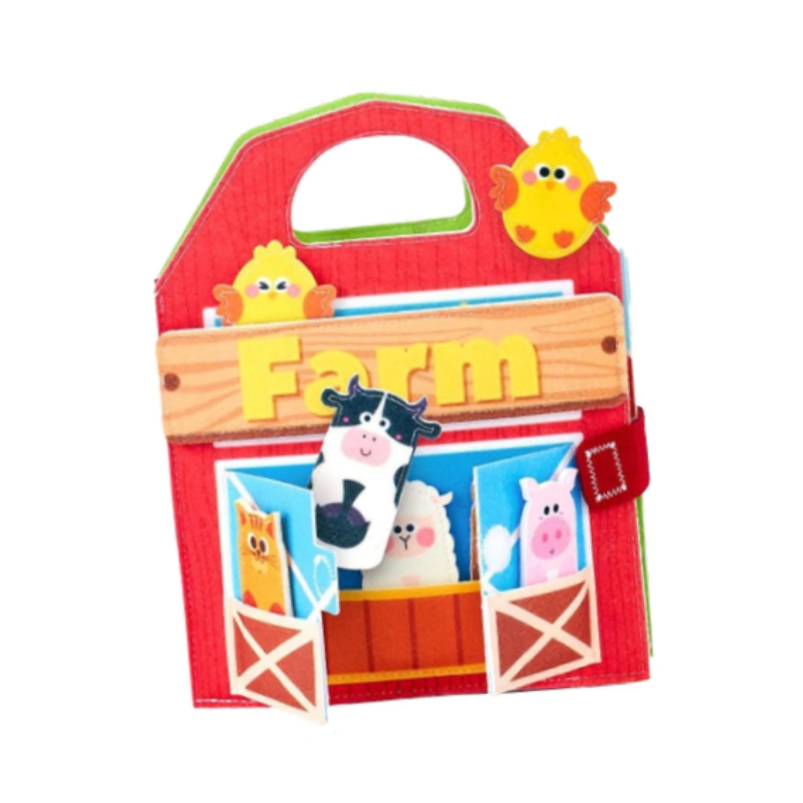 Busy Board Book for Toddlers Educational Felt Fine Motor Skills for 1-3