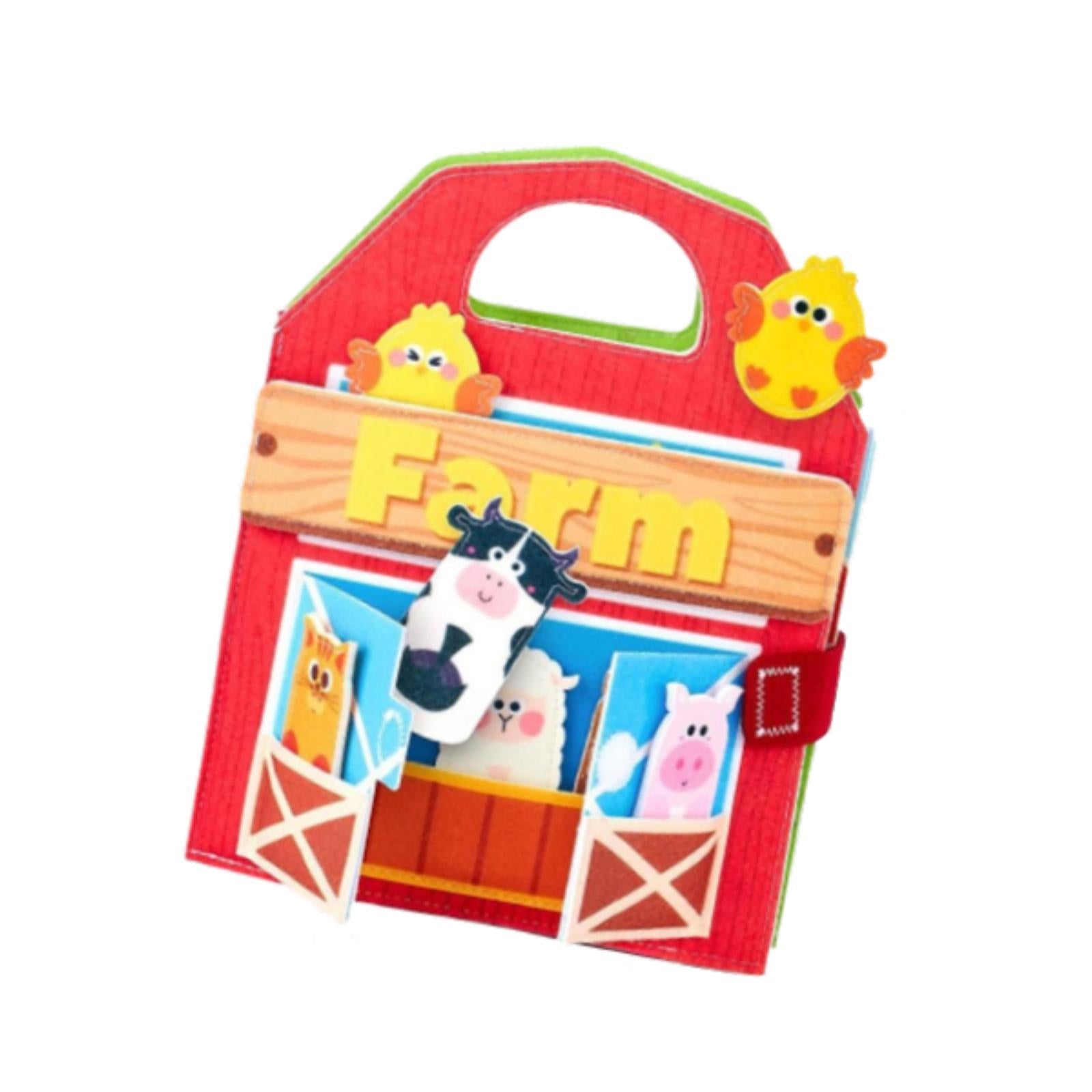 Busy Board Book for Toddlers Educational Felt Fine Motor Skills for 1-3