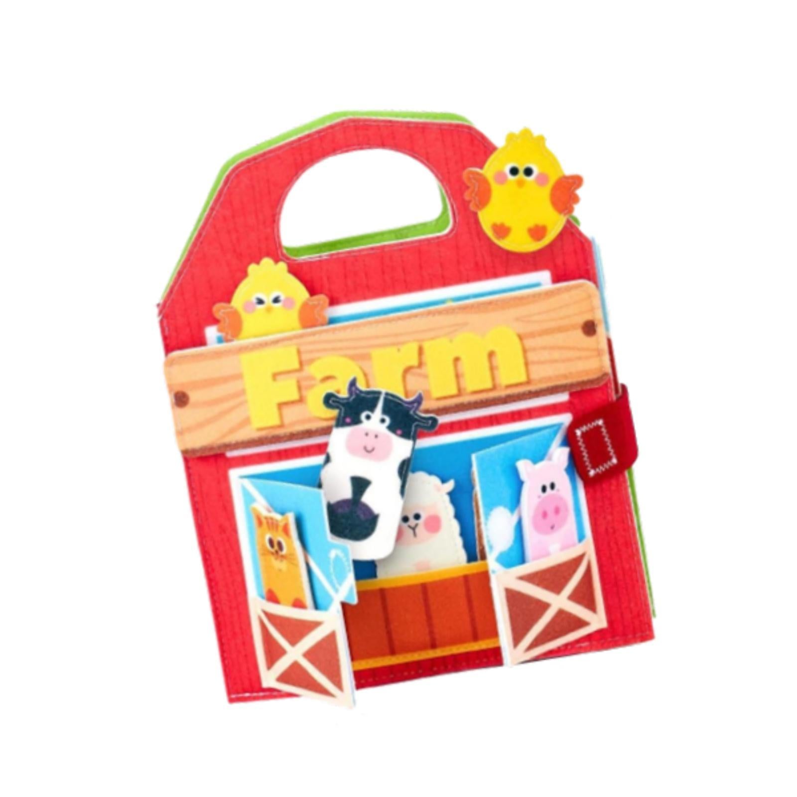 Busy Board Book for Toddlers Educational Felt Fine Motor Skills for 1-3