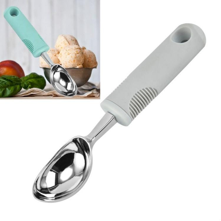 3 PCS Zinc Alloy Ice Cream Spoon Dessert Spoon Fruit Ball Digger (Gray)