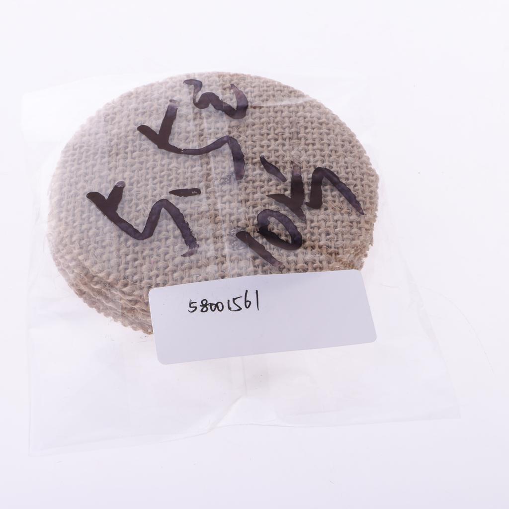 4x10Pieces Rustic Burlap Hessian Jute Round Pieces Sewing Craft DIY brown
