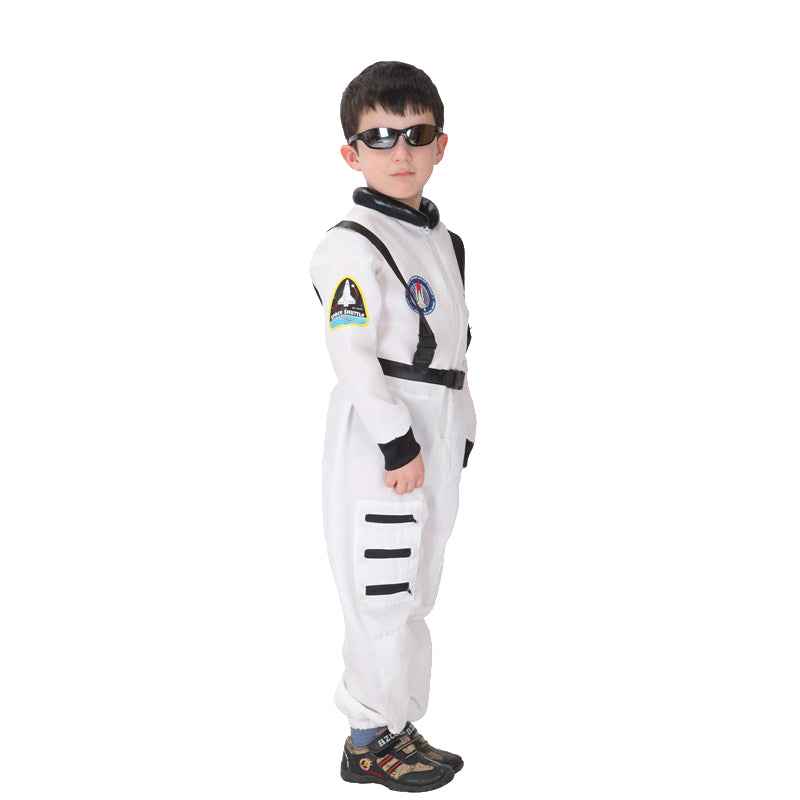 Kids Astronaut Costume Boys Spaceman Jumsuit Halloween Fancy Dress Outfit XL
