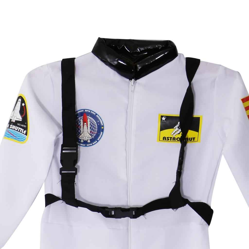 Kids Astronaut Costume Boys Spaceman Jumsuit Halloween Fancy Dress Outfit XL