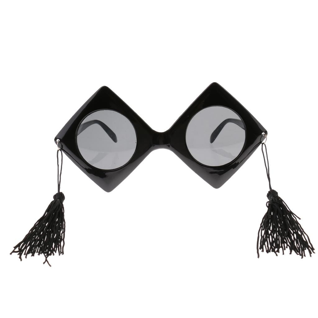 2pcs Trencher Cap Sunglasses Graduation Cap Glasses Party Photo Prop Cosplay