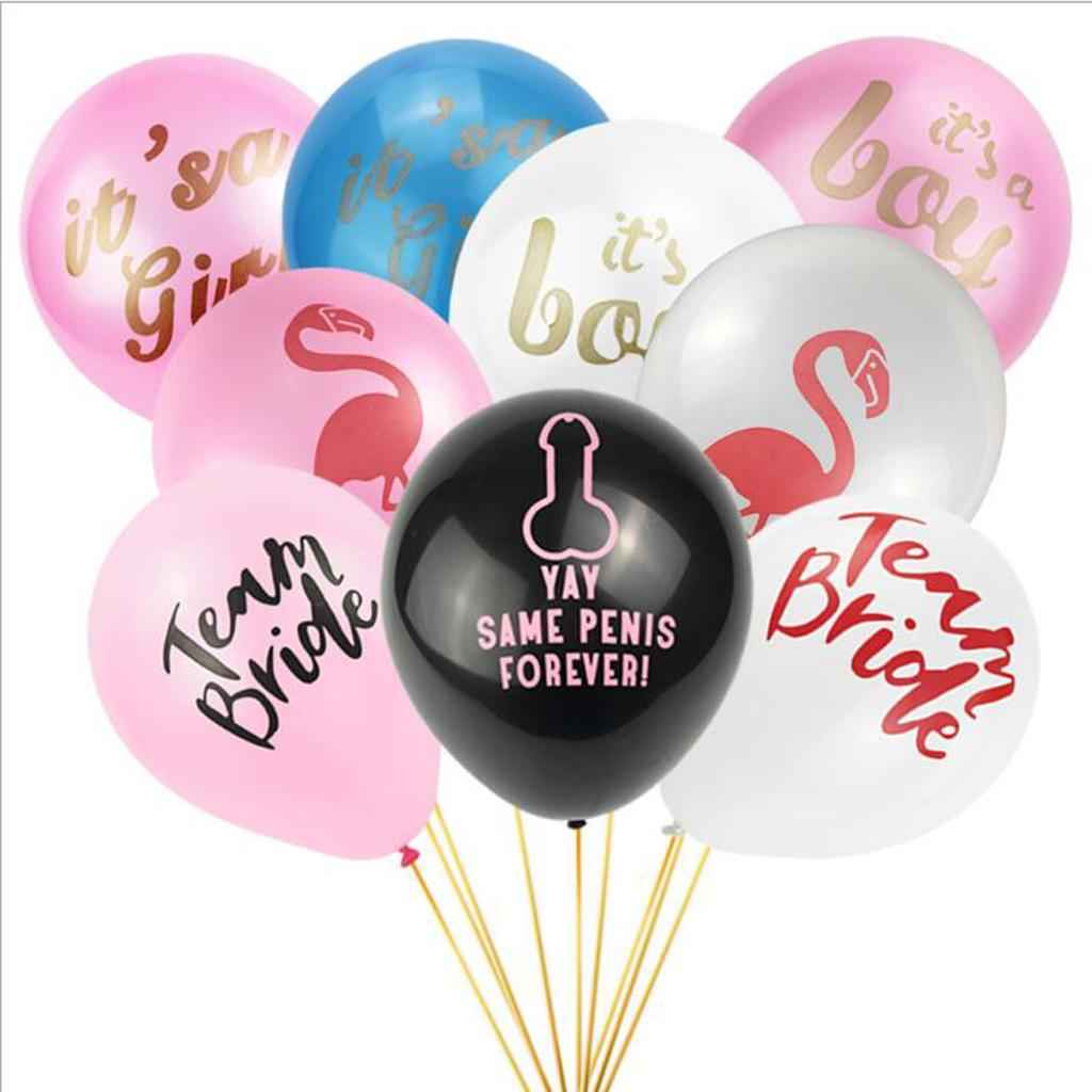10 Pieces YAY SAME PENIS FOREVER Latex Balloons Wedding Bridal Shower Decor