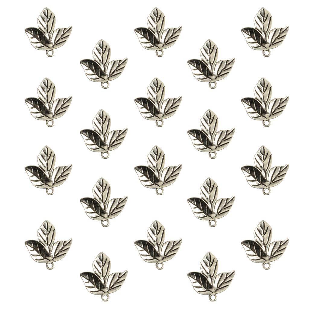 3x20 Pieces Alloy Leaves Leaf Charms Pendents Jewelry Making Clothes DIY Craft