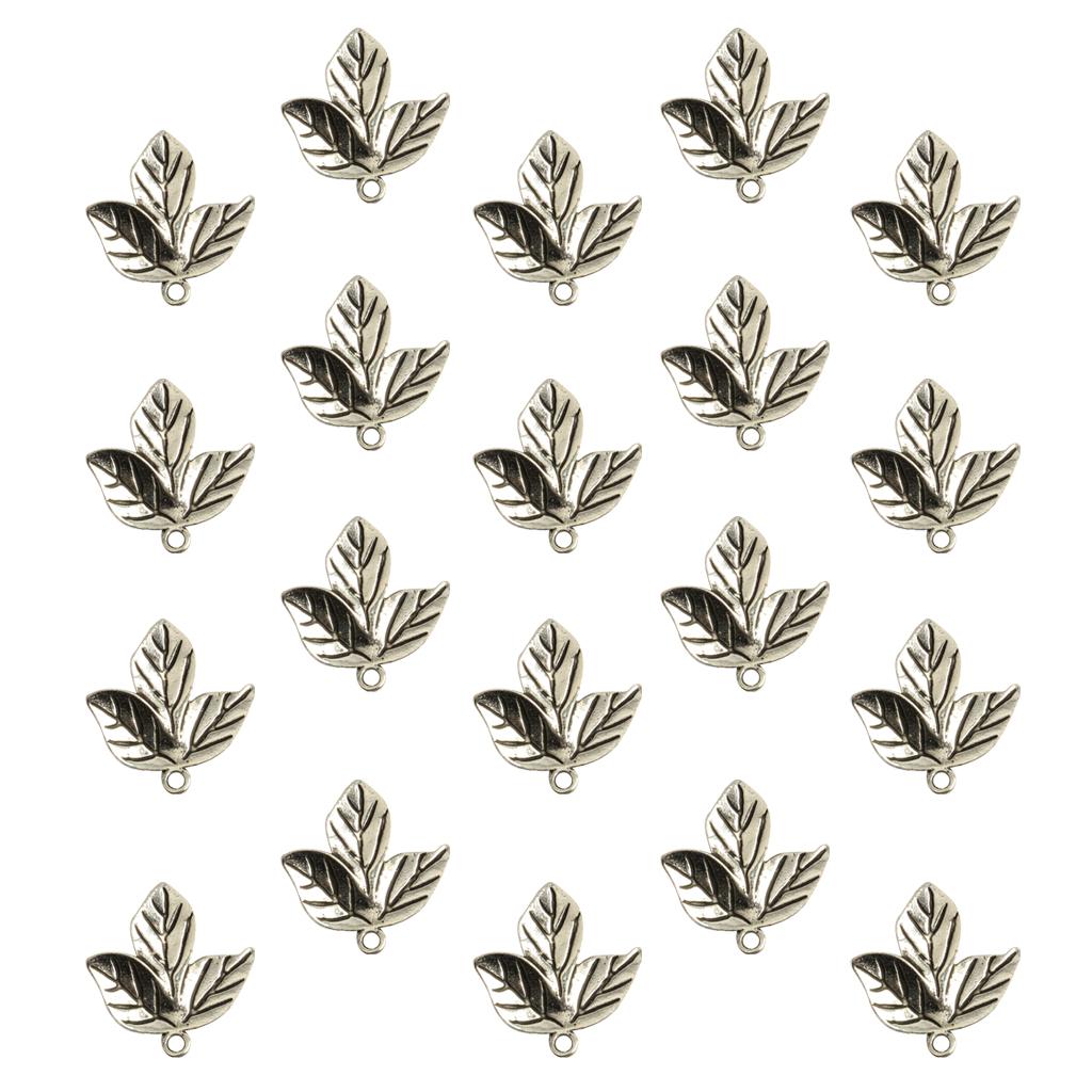 4x20 Pieces Alloy Leaves Leaf Charms Pendents Jewelry Making Clothes DIY Craft